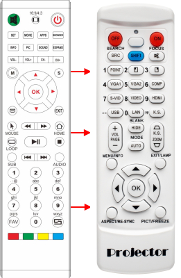 Replacement remote control for Pyle PRJAND805