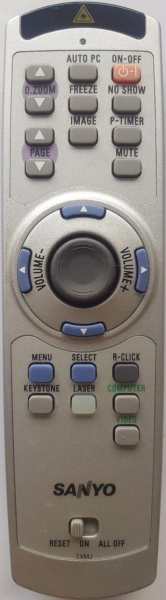 Replacement remote control for Eiki CXMK
