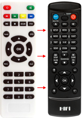 Replacement remote control for DBPower RD-810
