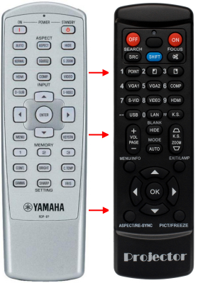 Replacement remote control for Yamaha DPX-830