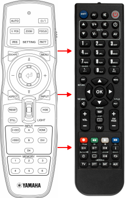 Replacement remote for Yamaha WG05790, DPX1300, WG057900