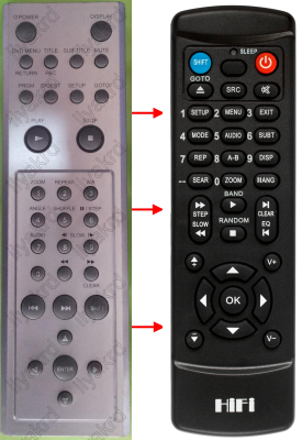 Replacement remote control for Classic REM0288