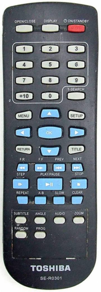 Replacement remote for Toshiba SDV395KC, AE006697K, SDV393, SDV330