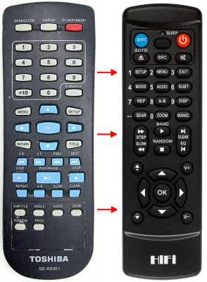 Replacement remote control for Huayu RM-D960