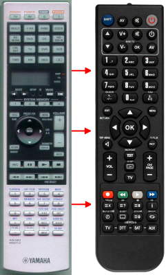 Télécommande de remplacement pour Yamaha RAV383 WN983700 US HTR-6290 RX-V1900