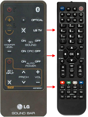 Replacement remote for LG AKB73855901 NB5530A S73A1-D S73A1D