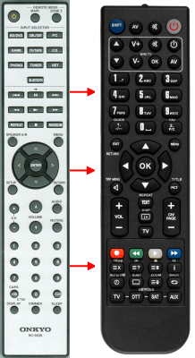 Replacement remote for Onkyo RC-903S 24140903 TX-8160 TX-8270