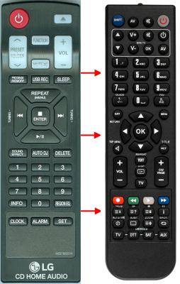 Replacement remote for LG AKB73655741 CM4550 CM4530 CM4630 CM4350 CM4330 CM4430