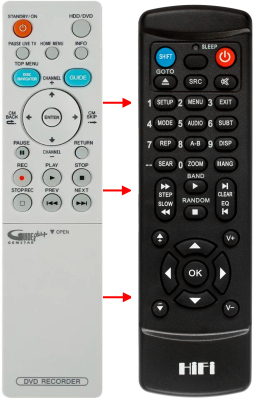 Controlo remoto de substituição para Pioneer VXX3048