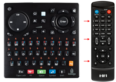 Replacement remote control for Iomega SCREENPLAY DXHD MEDIA PLAYER
