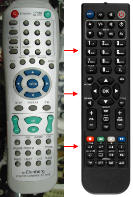 Replacement remote control for Hyundai DVX501P