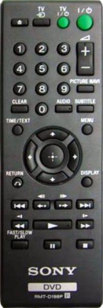 Replacement remote control for Sony DVP-SR370