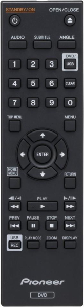 Replacement remote control for Pioneer DV300S