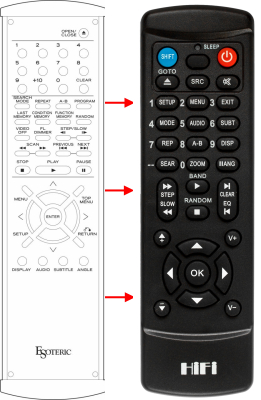 Replacement remote control for Teac/teak DV50