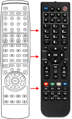 Replacement remote control for Sogo SS9489