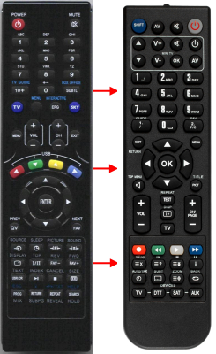 Replacement remote control for Videocon VU153LD