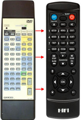 Replacement remote control for Onkyo RC399M