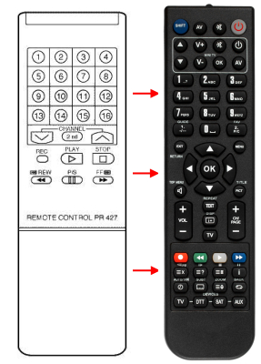 Replacement remote control for Akai 690 9960 1263