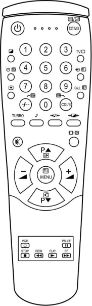 Replacement remote control for Toshiba 29N44E