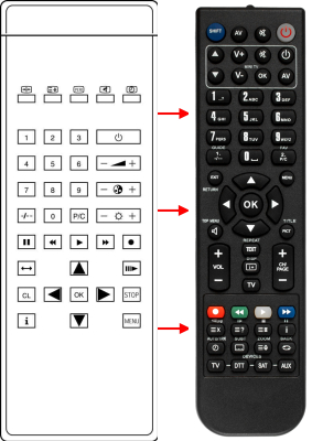 Replacement remote control for Telko TK172
