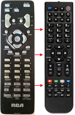 Replacement remote for Rca ST2680, RCR311AB1, 264715