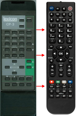 Replacement remote for Lexicon CP-3