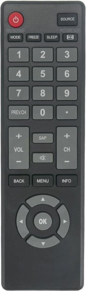 Replacement remote for Emerson LF461EM4 LF391EM4 LC501EM3 LC391EM3 LE220EM3