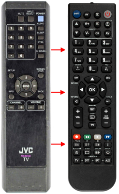 Replacement remote for JVC RM-C2150, LT19A200, LT32EM20, LT32A200, LT19A210