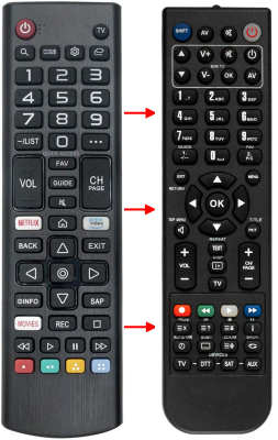 Replacement remote for LG 49UM7300AUE 49UM7300PUA 50UM7300AUE 50UM7300PUA