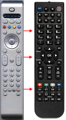 Replacement remote control for ADB REMCON748(DVD)