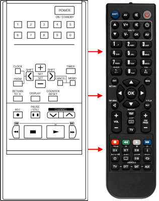 Replacement remote control for Bravo VSX9FGN