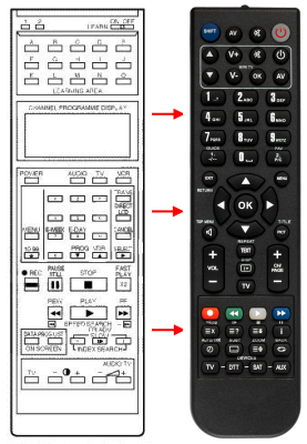 Replacement remote control for Mitsubishi 939P33094