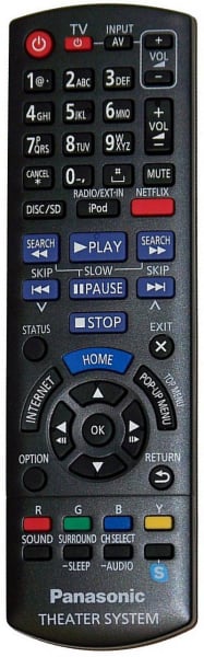 Replacement remote control for Panasonic DMP-BDT221