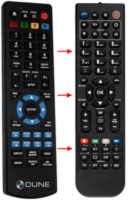 Replacement remote control for Fuji Onkyo F8500HD