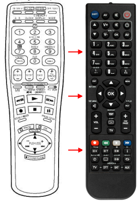 Replacement remote control for JVC PQ21953A