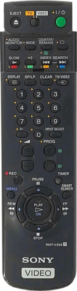 Replacement remote control for Sony RMT-V179A
