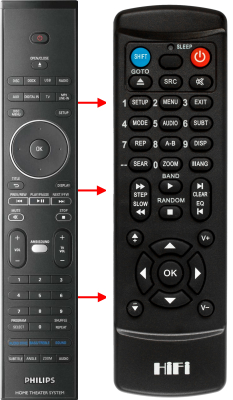 Replacement remote control for Philips CRP618