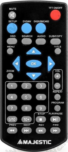 Replacement remote control for Nevir NVR2770DVD PDCU
