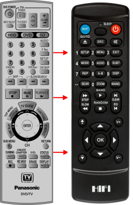 Télécommande de remplacement pour Lazer DVD615