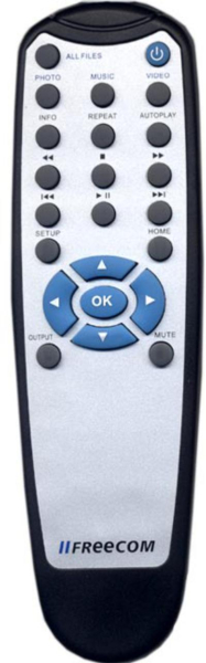 Replacement remote control for Freecom MEDIA PLAYER XS