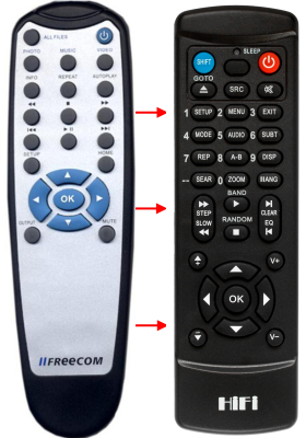 Replacement remote control for Freecom 4127216000000