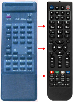 Replacement remote control for Classic IRC81299
