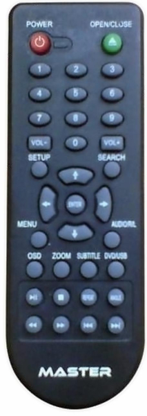 Replacement remote control for Master DV01