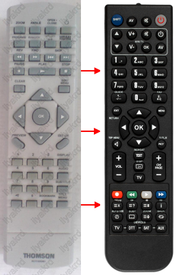 Replacement remote control for Thomson 1981