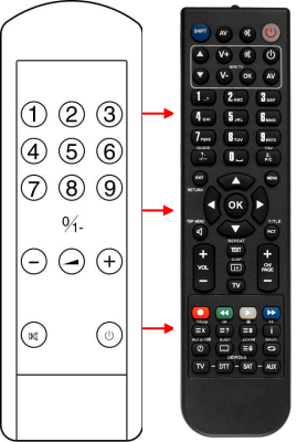 Replacement remote control for Akito CW1492