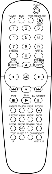 Replacement remote control for Philips DVP3100V