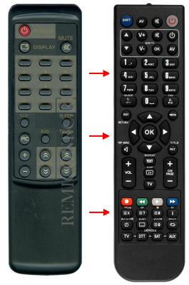 Replacement remote control for Distar MN6014W