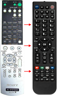 Replacement remote control for Sony 1-489-475-11(DVD)