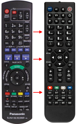 Replacement remote control for Panasonic DMP-BD84EGK
