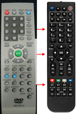 Replacement remote control for Xoro HSD202
